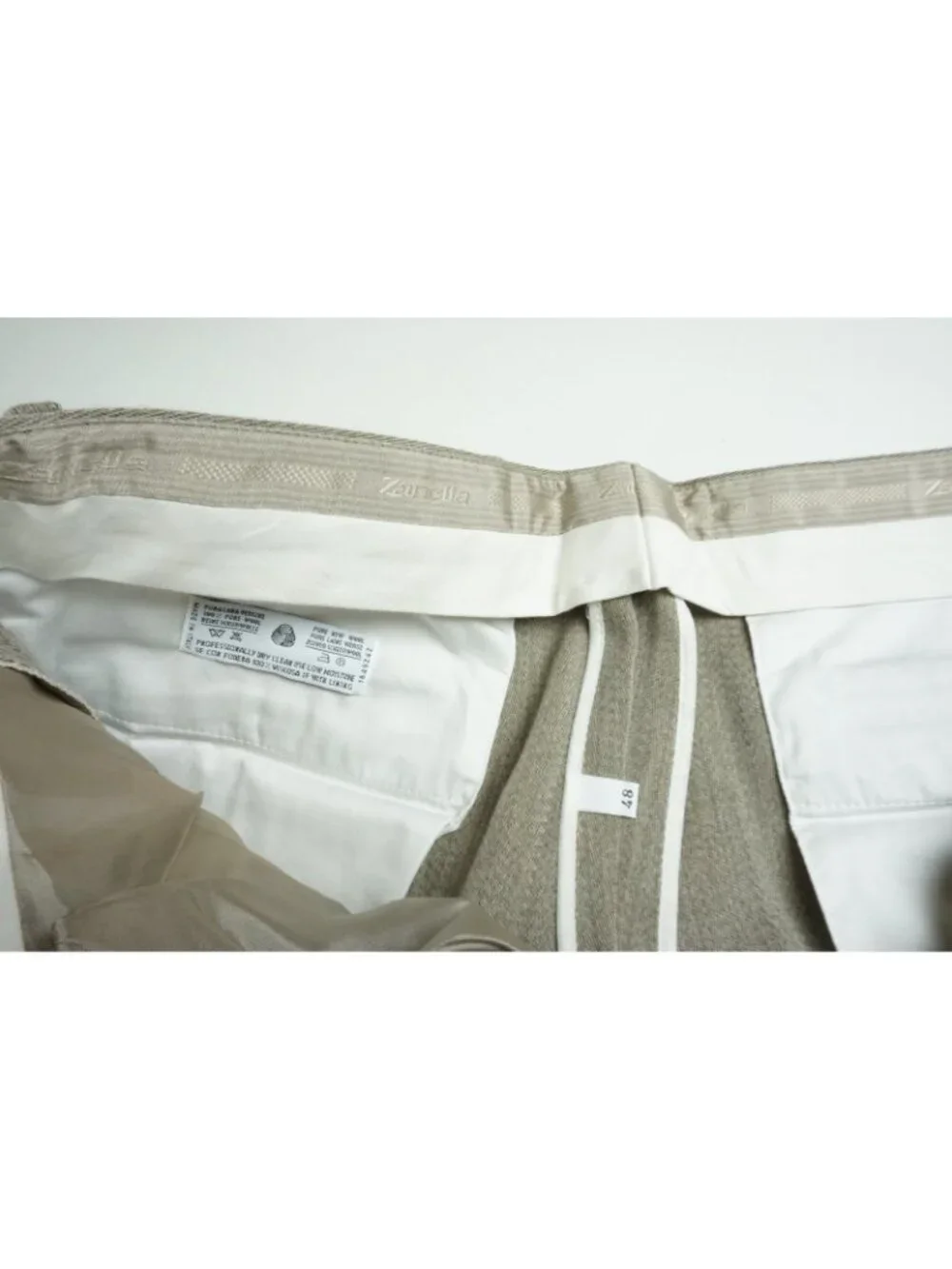 Zanella Touring Brown Woven 100% Wool Dress Pant 48R EU BRAND NEW
